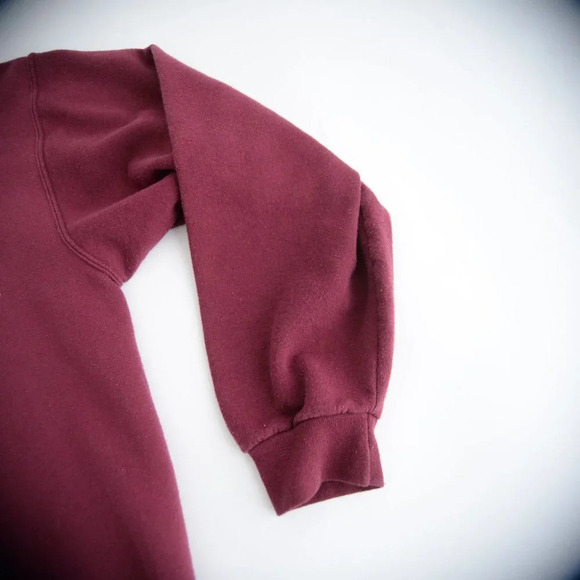 Vintage Jerzees NuBlend Maroon CMU Crewneck Sweater M - Picture 5 of 11